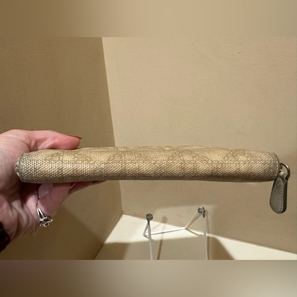 Vintage Christian Dior Long Zip Crosshatch Wallet - Picture 7 of 16